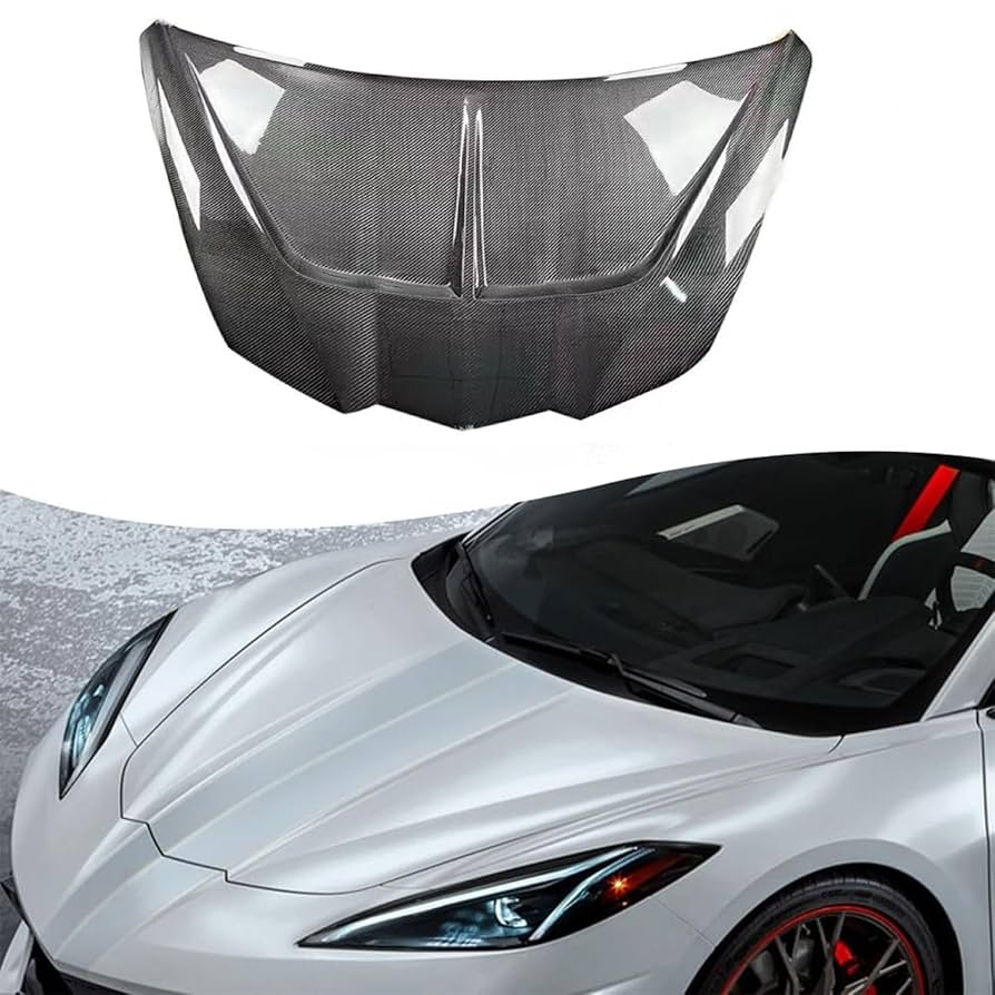 ２０２４年式　コルベット　C8 V型エンジン用カバー 2024 C8 Corvette Z06 | 5.5L Engine Cover | Visible Carbon